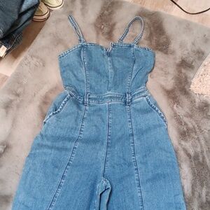 Hollister Denim Jumpsuit M